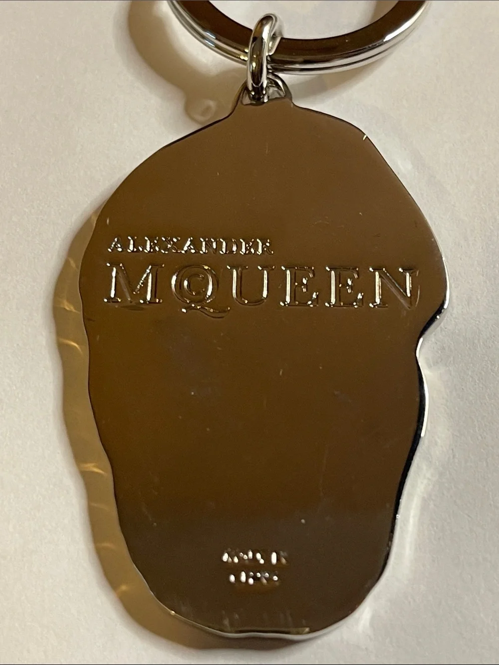 Alexander McQueen Skull Keychain Pendant in Lavender and Yellow